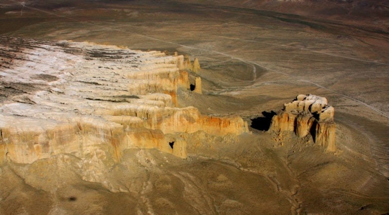 Alone costing mountain, the unusual form, in 170 kilometers from the city of Aktau.