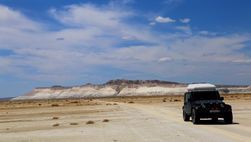 Saline march Mangyshlak.