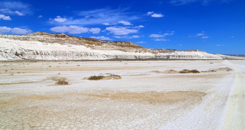 Saline march Mangyshlak.