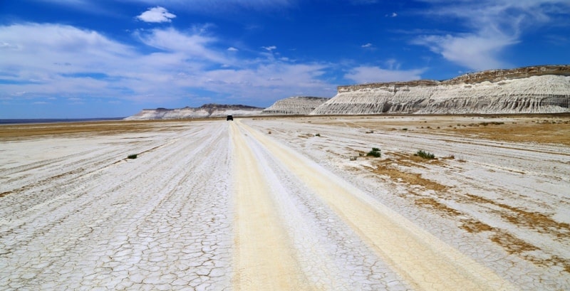 Saline march Mangyshlak.