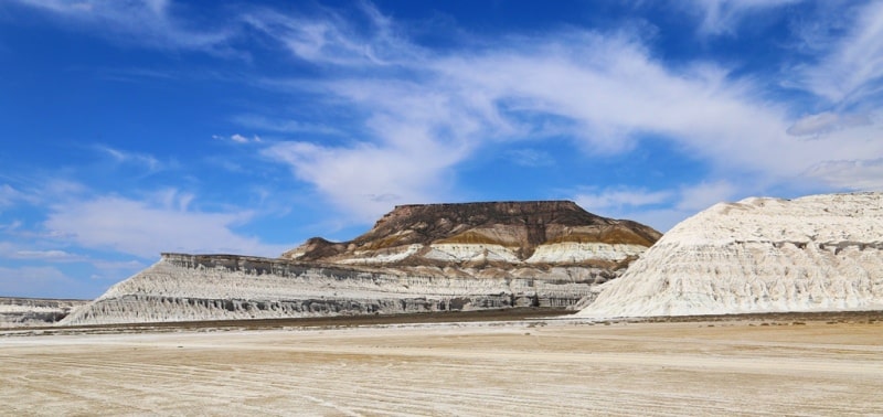 Saline march Mangyshlak.