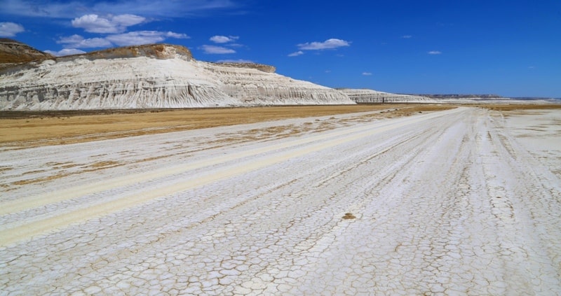 Saline march Mangyshlak.