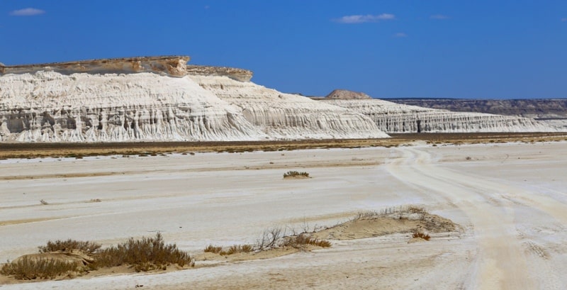 Saline march Mangyshlak.