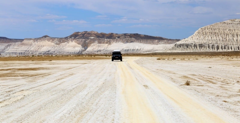 Saline march Mangyshlak.