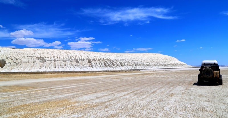 Saline march Mangyshlak.