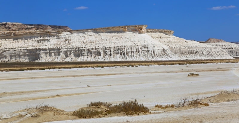 Saline march Mangyshlak.