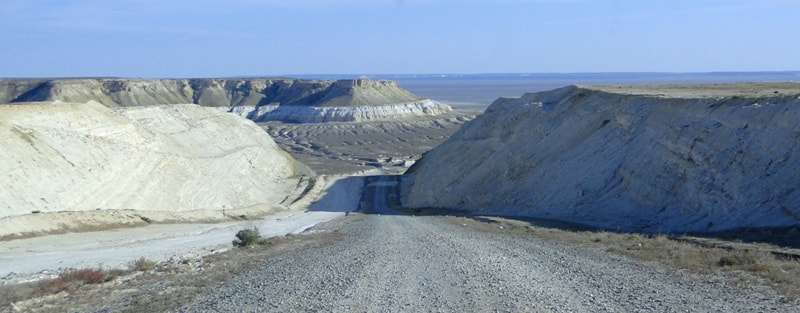 Vicinities and sights Western cliff Ustyurt plateau.