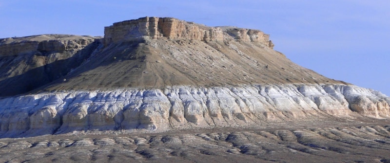 Vicinities and sights Western cliff Ustyurt plateau.