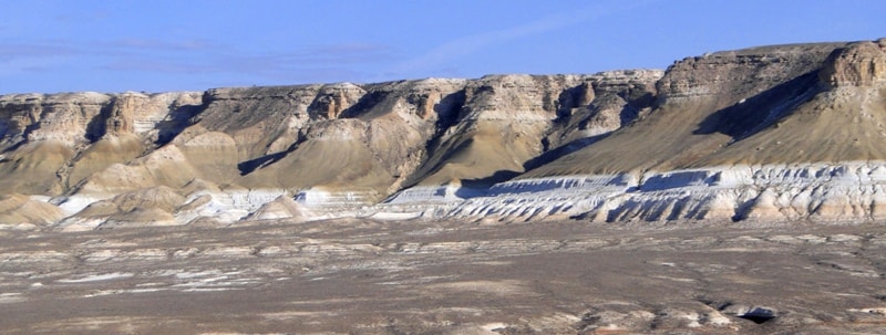 Vicinities and sights Western cliff Ustyurt plateau.