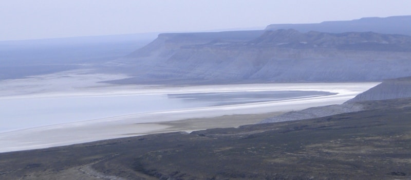 Vicinities and sights Western cliff Ustyurt plateau.