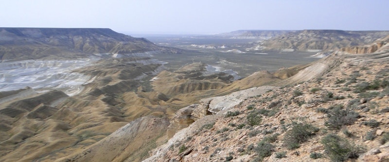 Vicinities and sights Western cliff Ustyurt plateau.