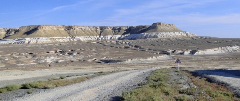 Saline basin Tuzbair. 