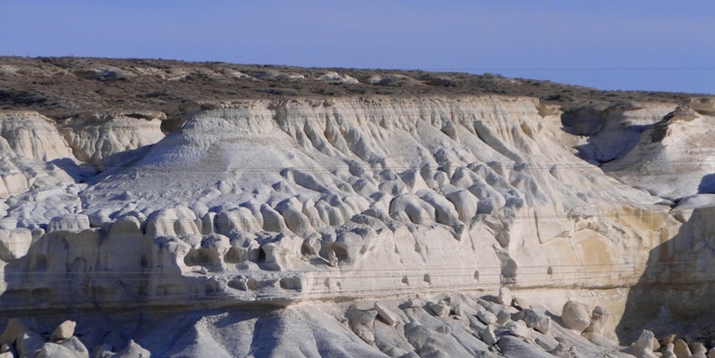 Vicinities and sights Western cliff Ustyurt plateau.