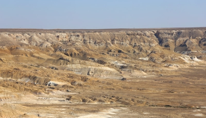 Vicinities and sights Western cliff Ustyurt plateau.