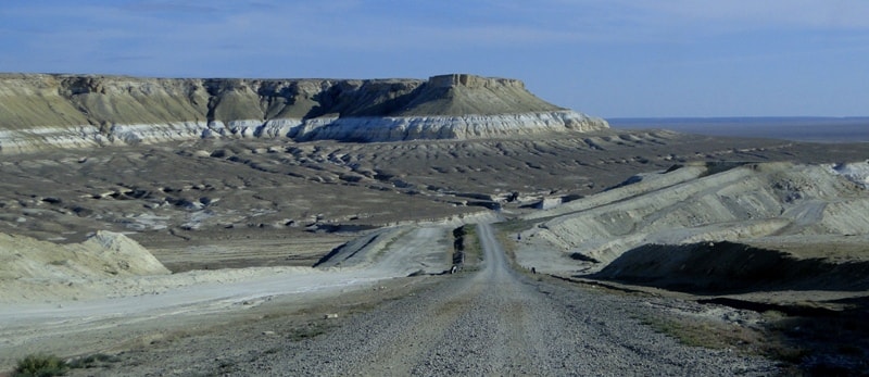 Vicinities and sights Western cliff Ustyurt plateau.