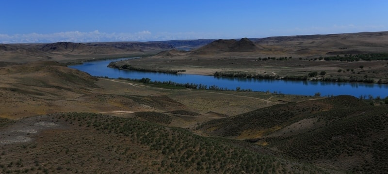 The Ili river in Almaty region.