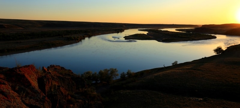 The Ili river in Almaty region.