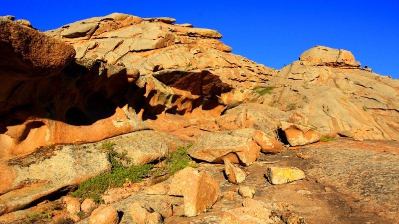 Aksoran valley. The mountains Kyzylaray. Karaganda region.