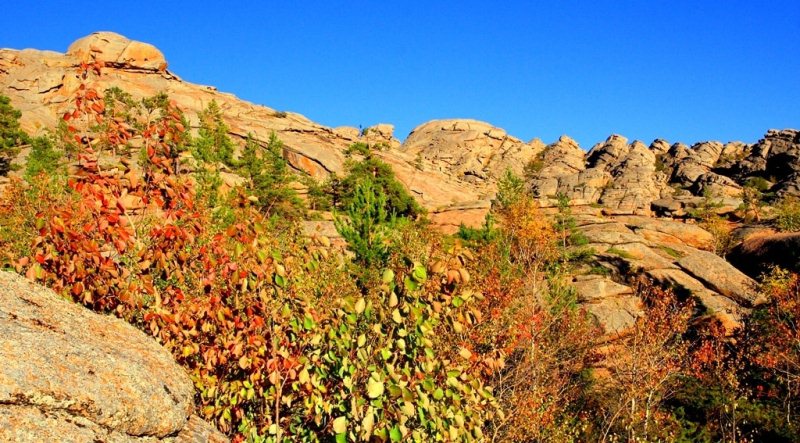 Aksoran valley. The mountains Kyzylaray. Karaganda region.