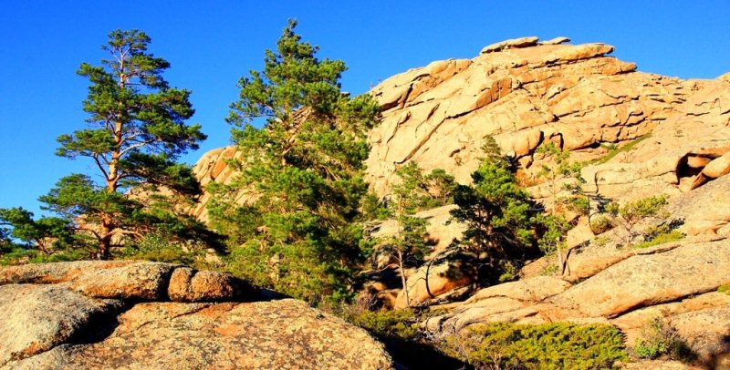 Aksoran valley. The mountains Kyzylaray. Karaganda region.