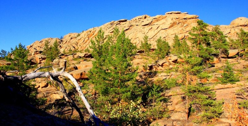 Aksoran valley. The mountains Kyzylaray. Karaganda region.