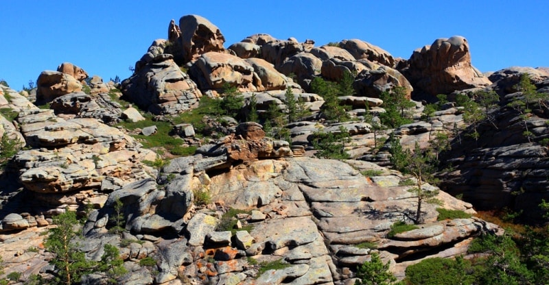 Auliye valley in Kyzylaray mountains. Karaganda province. 