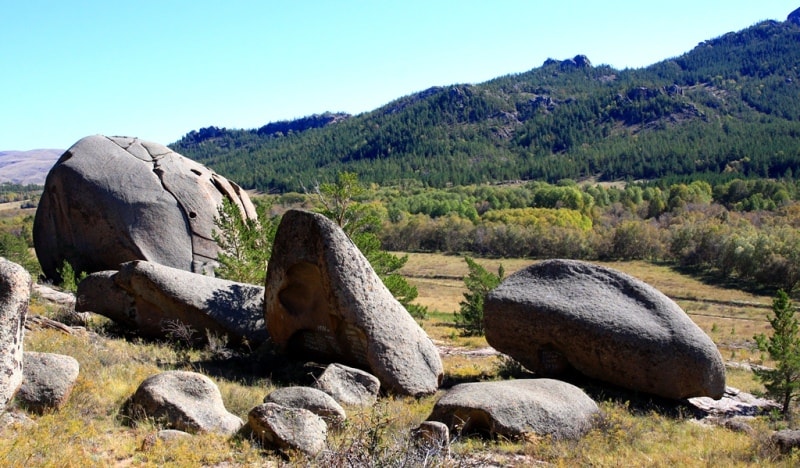 Besoba valley in Kyzylaray mountains. Karaganda region.