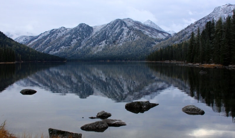 Lake Rahmanovskoe. The Kazakhstan Altai. The East Kazakhstan of province.