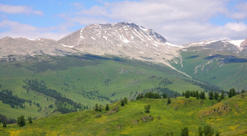 Vicinities of the pass of Alataysky. Mounts Altai.