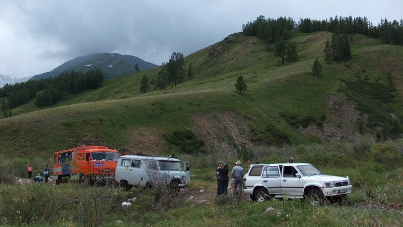 Vicinities of the pass of Alataysky. Mounts Altai.