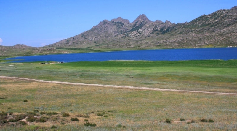 Sights of the Kazakhstan Altai. Lake of Monastyrskoe.