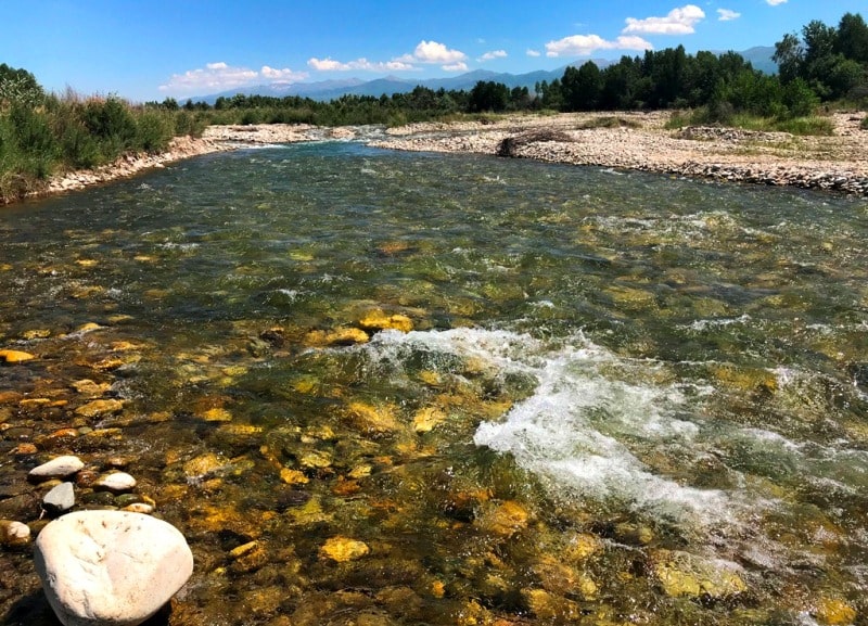 Karatal river in Kazakhstan.