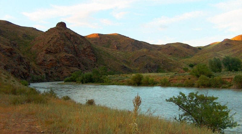 River Lepsy Dzhungarskiy Ala-Tau.