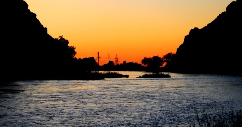 River Lepsy Dzhungarskiy Ala-Tau.