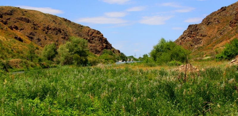 River Lepsy Dzhungarskiy Ala-Tau.