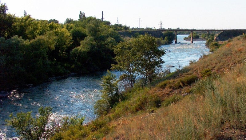 River Lepsy Dzhungarskiy Ala-Tau.