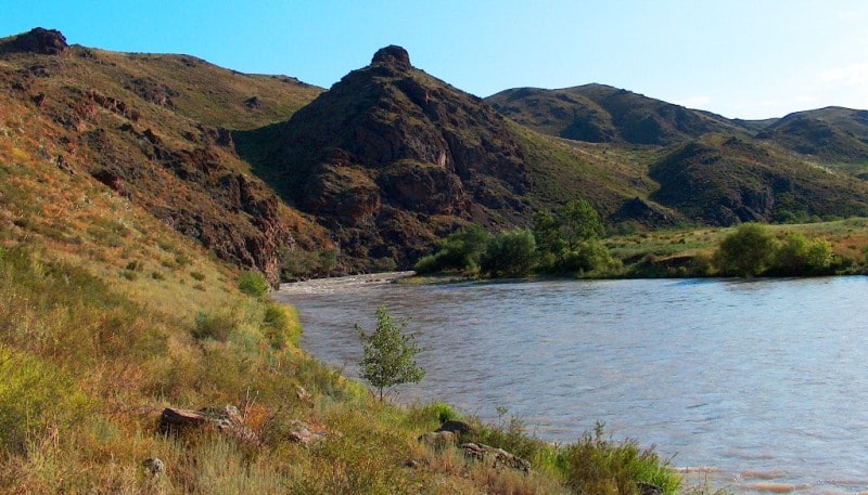 River Lepsy Dzhungarskiy Ala-Tau.