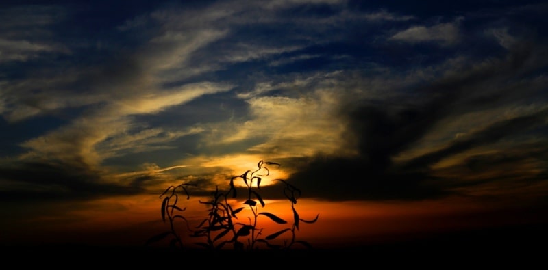 Закат в горах Заилийского Алатау.