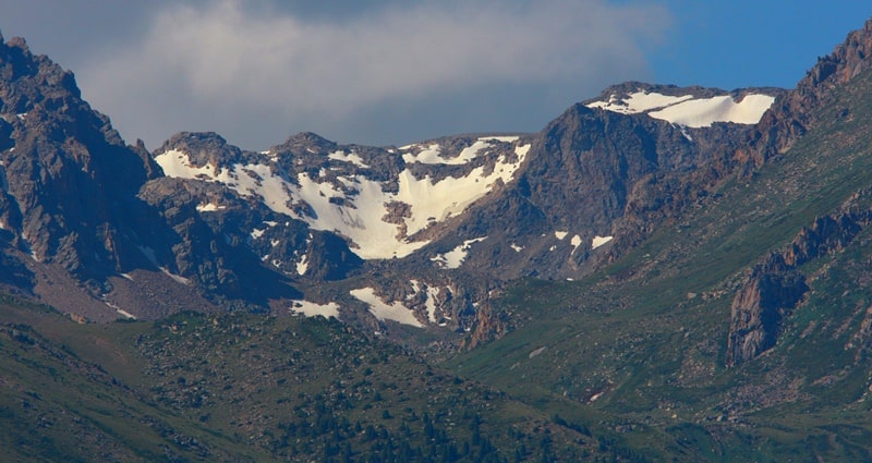 Mountains and foothills of Dungarsky Ala-Tau.