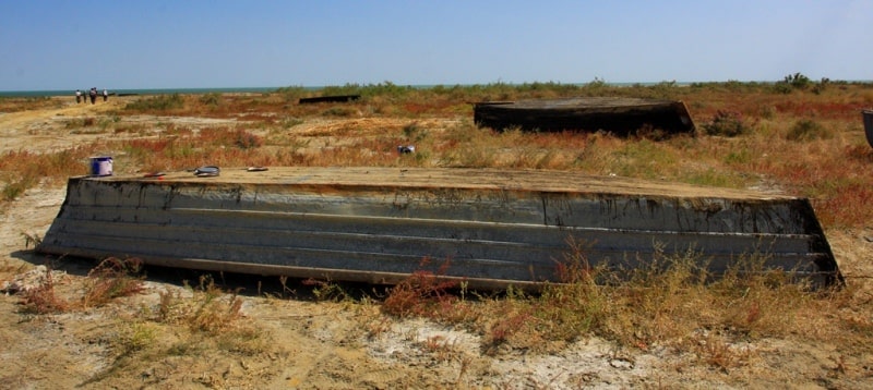 Fishermen on the Small Aral Sea.