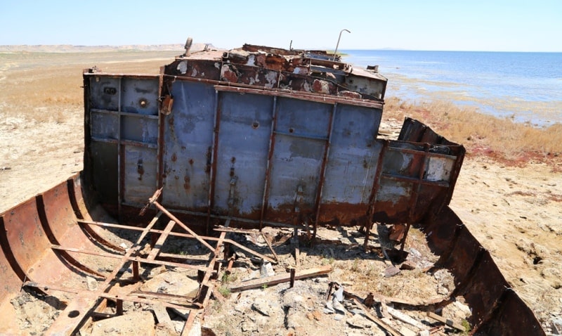 First ship is on Aral Sea.