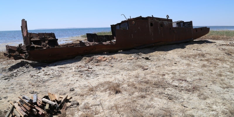 First ship is on Aral Sea.