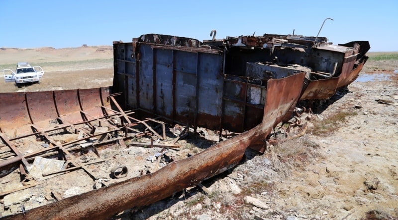 First ship is on Aral Sea.