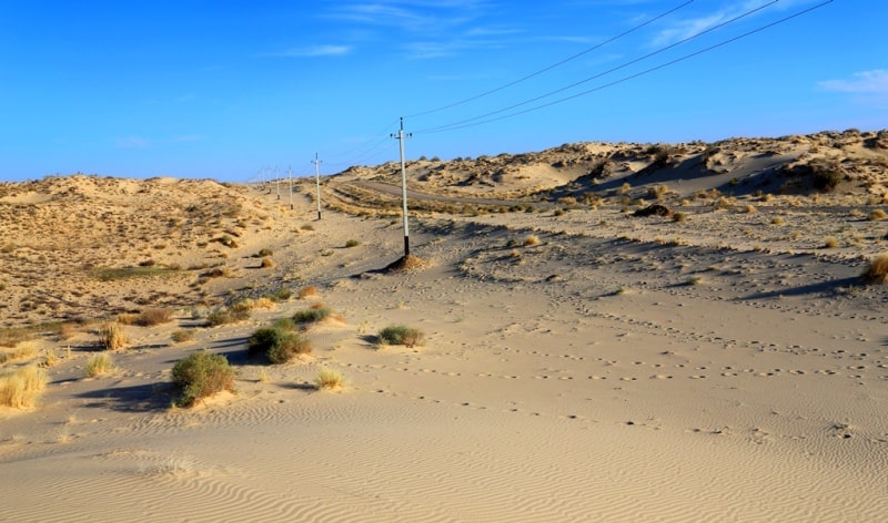 Кызылкум пустыня в Казахстане.