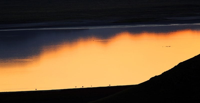 The lake Tuzkol in Kazkakhstan.