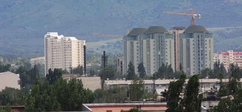 New buildings in Almaty. 2007.