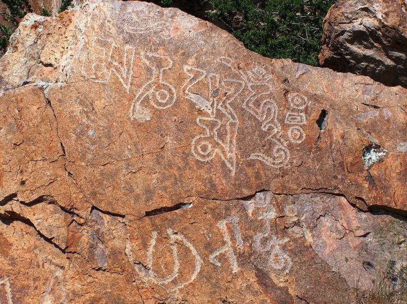 Petroglyphs Tamgaly-Tas. 