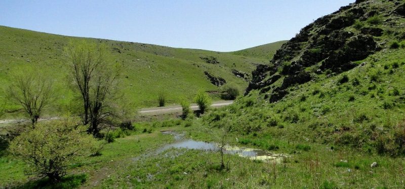 Natural sights of the mountains Zhetyzhol.