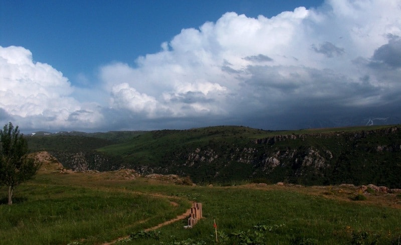 Vicinities of reserve Aksu-Zhabagly. Mountain ridge Talass Alatau.