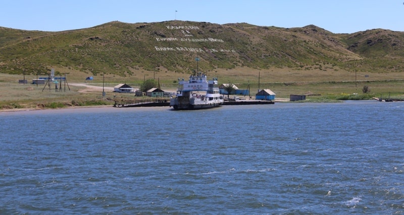 Kaznakovsky crossing. Bukhtarma reservoir.